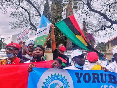 Photos from IPOB and Oduduwa Republic Independence Day protests
