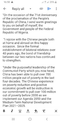 Check Out Contents Of Buhari’s Letter to Chinese President, Xi Jinping